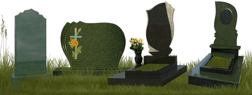 Цветные памятники из гранита на могилу